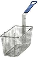 Tablecraft Nickel Plated Mesh Rectangular Fry Basket with Blue Vinyl Handle, 25.5 x 5.75 x 5.75 inch