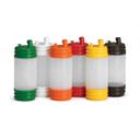 Tablecraft Saferfood Solutions PourMaster Assorted LDPE Bottles with Low Profile Top, 1 Quart -- 12 per case