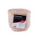 Tablecraft 9 inch Polypropylene Casing Steel Interior Handwoven Oval Natural Serving Basket, 12 count