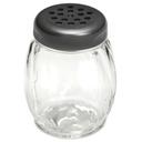 Tablecraft Swirl Plastic Shaker with Black Perforated Top, 6 Ounce Capacity -- 12 per case