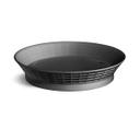Tablecraft Black Polypropylene Diner Platter with Base, 12 inch -- 12 per case