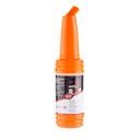 Tablecraft PourMaster High Density Polyethylene Orange 1 Quart Bottle with Long Neck Top, 3.5 x 3.5 x 15.75 inch -- 12 per case