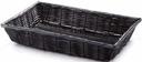 Tablecraft Black Polypropylene Rectangular Handwoven Display Basket, 16 x 11.5 x 3 inch -- 6 per case