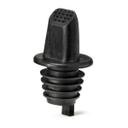 Tablecraft Black Plastic with Sanitary Screen Free Flow Pourer, 1.25 x 1.25 x 2.25 inch -- 12 per case