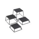 Tablecraft Black Powder Coated 4 Piece Riser Set with Non Slip Top -- 1 set