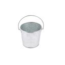 Tablecraft Galvanized Steel Pebbled Finish Medium Round Pail with Handle, 16.5 Ounce Capacity