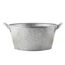 Tablecraft Galvanized Steel Pebbled Textured Finish Oval Single Wall Beverage Tub, 4.4 Gallon Capacity