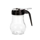 Tablecraft Teardrop Glass Syrup Dispenser with Black ABS Top, 6 Ounce -- 12 per case
