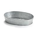Tablecraft Galvanized Steel with Pebble Texture Oval Diner Platter, 9.5 x 6 x 2 inch