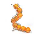 Tablecraft Chrome Plated Wire Curved Fruit Basket, 14.5 x 6.25 x 18 inch