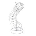 Tablecraft Chrome Plated Wire Spiral Fruit Basket, 9 x 9 x 18.5 inch