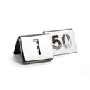 Tablecraft Stainless Steel 1 to 50 Cut Out Number Tent Set, 2.5 x 2.5 x 1.875 inch