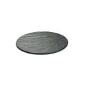 Tablecraft Frostone Slate Collection Melamine Black Round Display Tray, 13 x 13 x 0.3 inch