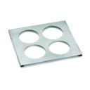 Tablecraft Stainless Steel Squeeze Bottle Template Organizer - Holds 4 Bottles