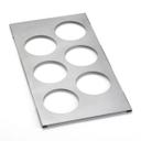 Tablecraft Stainless Steel Squeeze Bottle Template Organizer - Holds 6 Bottles