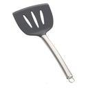 Tablecraft Silicone Wide Slotted Spatula with Stainless Steel Handle, 14 inch Length