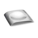 Tablecraft 200 Series Stainless Steel Square Single Spoon Rest, 5.375 x 5.25 x 0.7 inch