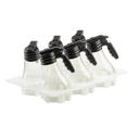 Tablecraft NSF Option White Salad Dressing Dispenser Set with Lid, 48 Ounce Capacity