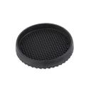 Tablecraft Black Rubber Round Drip Tray, 6.8125 x 6.8125 x 1.0625 inch