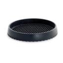 Tablecraft Black Rubber Round Drip Tray, 6.8125 x 6.8125 x 1.0625 inch