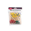 Tablecraft 4.5 inch Assorted Pack Bamboo Pick, 100 count -- 12 per case