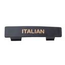 Tablecraft Polypropylene Black with Orange Print Italian Tag for NSF Saferfood Solutions Option Dispenser, 0.5625 x .4375 x 2.5 inch