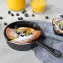 Tablecraft Cast Iron Cookware Round Mini Skillet with Handles, 12 Ounce Capacity