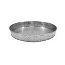 Tablecraft Brickhouse Collection Stainless Steel with Embossed Brick Pattern Round Diner Patter, 8.125 x 8.125 x 1.625 inch