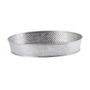 Tablecraft Brickhouse Collection Stainless Steel with Embossed Brick Pattern Oval Diner Platter, 12.25 x 8.75 x 2.25 inch