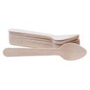 Tablecraft 4.25 inch Pinewood Disposable Wood Tasting Spoon, 100 count -- 12 per case