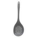 Tablecraft Gray Silicone Perforated Spoon, 3.875 x 1.0625 x 13.5 inch