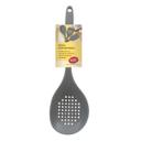 Tablecraft Gray Silicone Perforated Spoon, 3.875 x 1.0625 x 13.5 inch