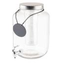 Tablecraft Clear Glass Mason Jar Beverage Dispenser, 2 Gallon Capacity