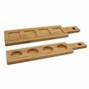 Tablecraft Reversible Bamboo Wood Paddle Flight, 17 x 4 x 0.62 inch
