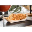 Tablecraft 3 Ounce Medium Natural Poplar Wood Disposable Serving Boat, 50 count -- 12 per case