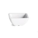 Tablecraft Melamine White Square Ribbed Ramekin, 2 Ounce -- 12 per case.