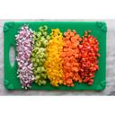 Tablecraft Grippy Polypropylene Green Color Coded Cutting Board with TPE Grips, 18 x 12 x 0.625 inch