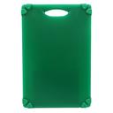 Tablecraft Grippy Polypropylene Green Color Coded Cutting Board with TPE Grips, 18 x 12 x 0.625 inch