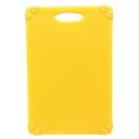 Tablecraft Polypropylene Yellow Grippy Cutting Board with TPE Grips, 12 x 18 x 0.5 inch