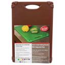 Tablecraft Grippy Polypropylene Brown Color Coded Cutting Board with TPE Grips, 18 x 12 x 0.625 inch