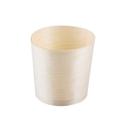 Tablecraft Pinewood Small Disposable Serving Cup, 2.5 x 2.5 inch - 50 count per pack -- 12 packs per case
