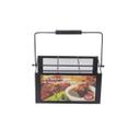 Tablecraft Black Powder Coated Metal Squeeze Bottle Caddy - Holds 6 Bottles, 11.25 x 7.25 x 4.875 inch -- 2 per case