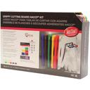 Tablecraft Grippy Polypropylene Color Coded 6 Piece Cutting Board Kit, 18 x 12 x 0.625 inch