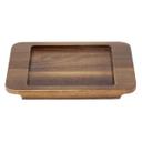 Tablecraft Acacia Wood Cast Iron Underliner fits CW30102/CW30150 Round and Square Server, 7.5 x 6 x 0.625 inch