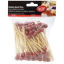 Tablecraft Bamboo Basketball Sport Pick, 4.5 inch - 100 count per pack -- 12 packs per case.
