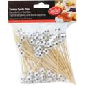 Tablecraft 4.5 inch Bamboo Soccer Sport Pick, 100 count -- 12 per case