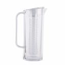 Tablecraft Clear SAN Plastic Infusion Pitcher with Lid, 0.5 Gallon Capacity