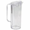Tablecraft Clear SAN Plastic Infusion Pitcher with Lid, 0.5 Gallon Capacity