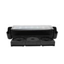 Tablecraft Black Polystyrene Base Ultimate Garnish Station, 24.75 x 7.25 x 6.25 inch