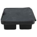 Tablecraft Black Silicone Ice Cube Tray, 5 x 5.25 x 2.25 inch